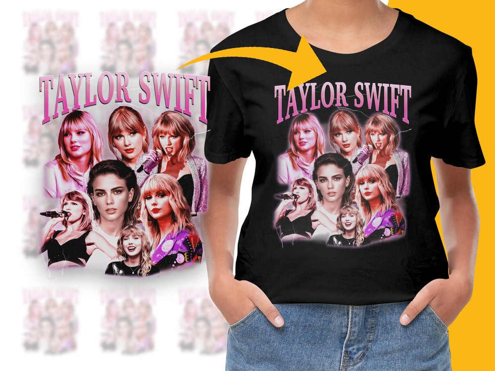 Taylor Swift Inspired T-Shirt, Colorful Pop Art Style, Music Fan Merch, Gift for Swifties, Trendy Graphic Tee Design