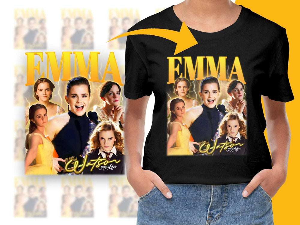 Emma Movie Fan T-Shirt, Vintage Graphic Tee, Celebrity Photo Collage, Collectible Fashion Top
