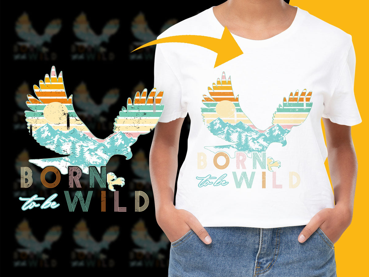Born to be Wild T-Shirt, Nature Inspired Graphic Tee, Men's and Women's Sizes Available