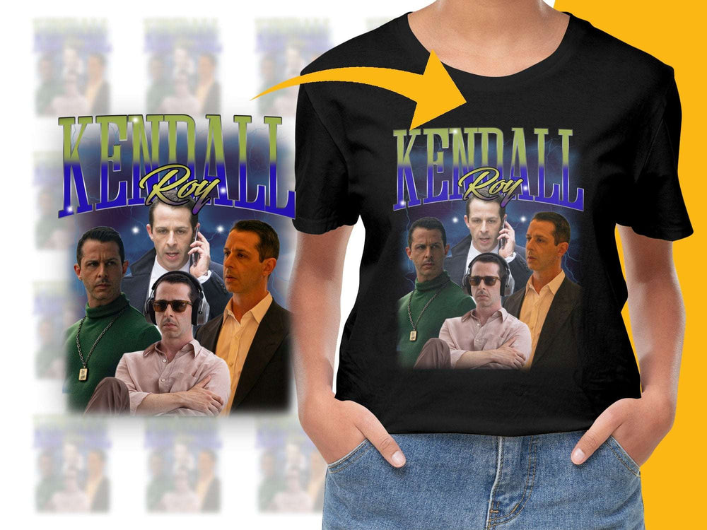 Kendall Roy Graphic T-Shirt, Fan Art Tee, TV Show Inspired, Character Collage, Pop Culture Apparel, Gift for Fans, Unisex Clothing