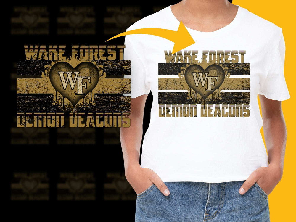 Wake Forest Demon Deacons T-Shirt Vintage Logo College Sports Fan Apparel Gift