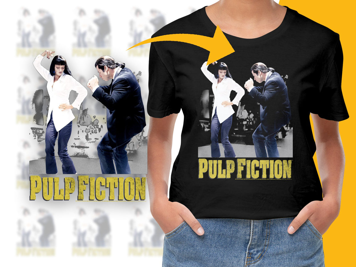 Pulp Fiction Movie T-Shirt, Classic Film Graphic Tee, Vintage Style, Dance Scene, Cotton Shirt