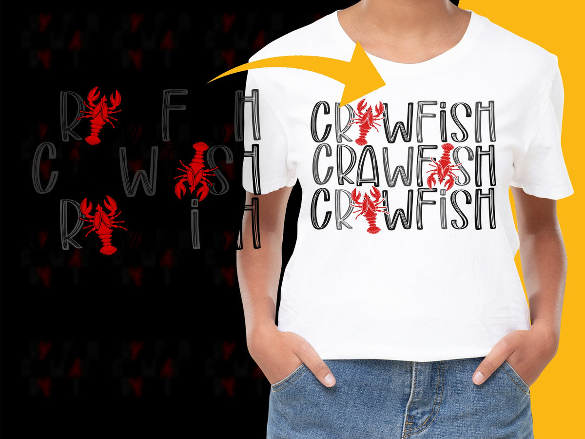 Crawfish Graphic T-Shirt, Unisex Cotton Tee, Red Lobster Print, Casual Summer Fashion, Seafood Lover Gift
