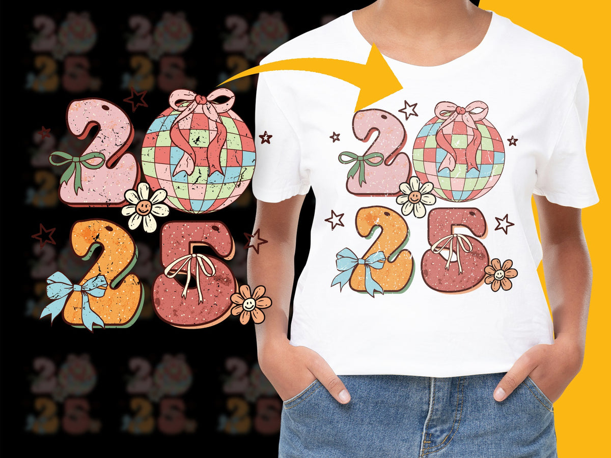 Kids Colorful New Year 2023 T-Shirt, Cute Festive Graphic Tee, Holiday Apparel for Children