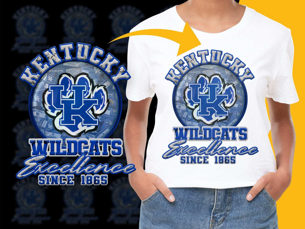 Kentucky Wildcats T-Shirt, UK College Sports Fan Apparel, Excellence Since 1865 Tee