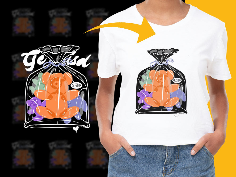 Trendy Floral Backpack Design T-Shirt, Colorful Graphic Tee, Stylish Summer Casual Wear for All Ages