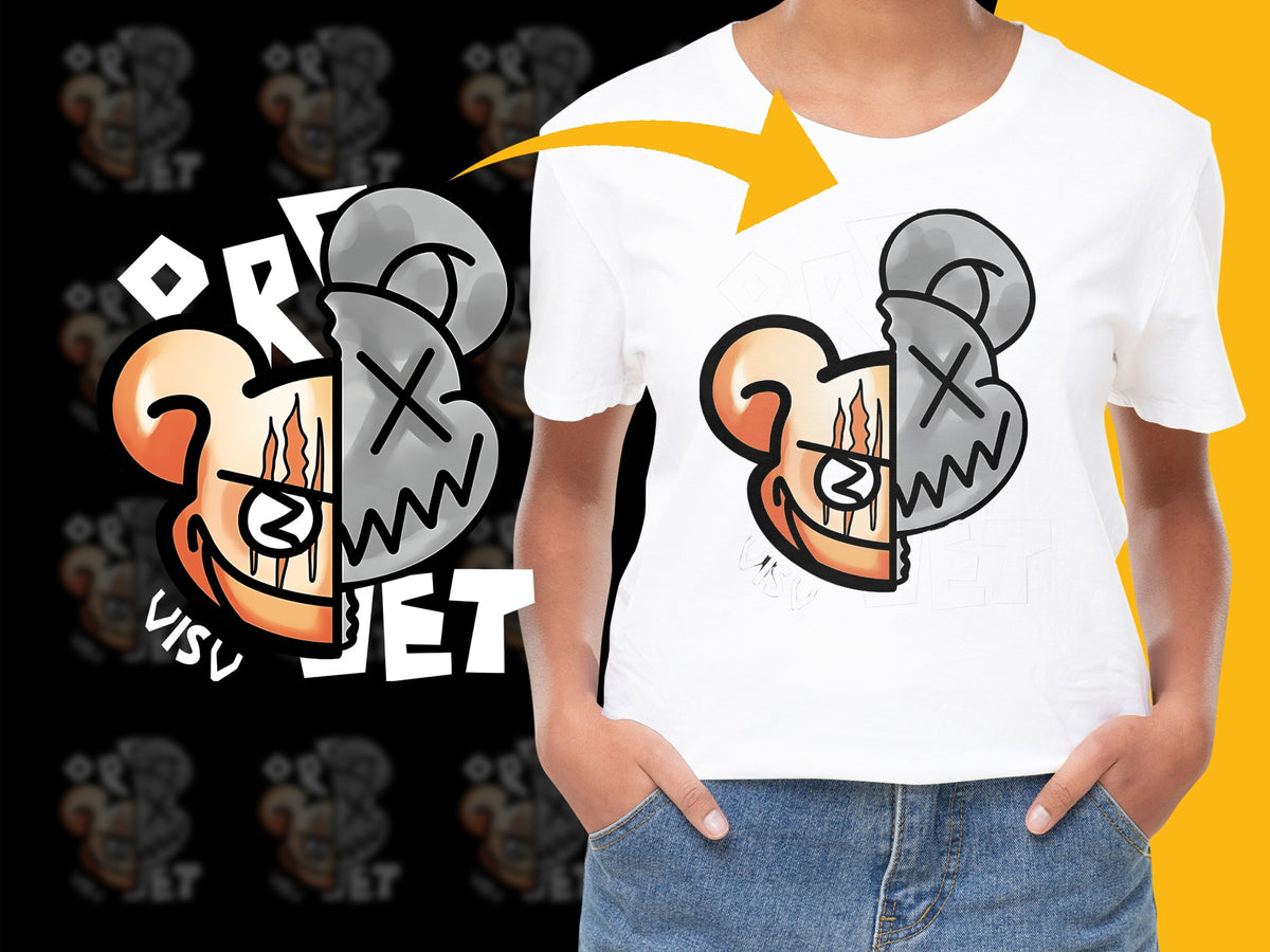 Abstract Heart Graphic Tee, Urban Style Streetwear T-Shirt, Unique Couple Art Design Shirt