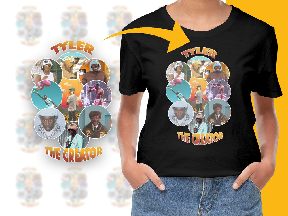 Tyler the Creator Fan T-Shirt, Unisex Hip Hop Artist Graphic Tee, Trendy Music Fashion Top