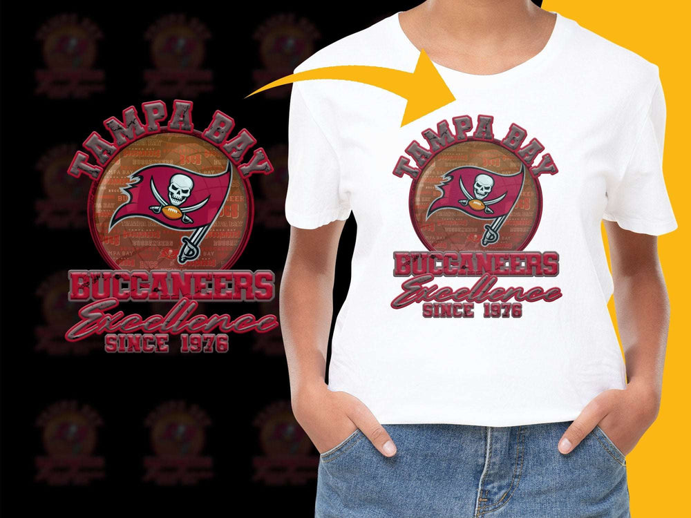 Tampa Bay Buccaneers Excellence Graphic T-Shirt, Vintage Sports Tee, Casual Wear, Unisex Fashion Shirt 1976