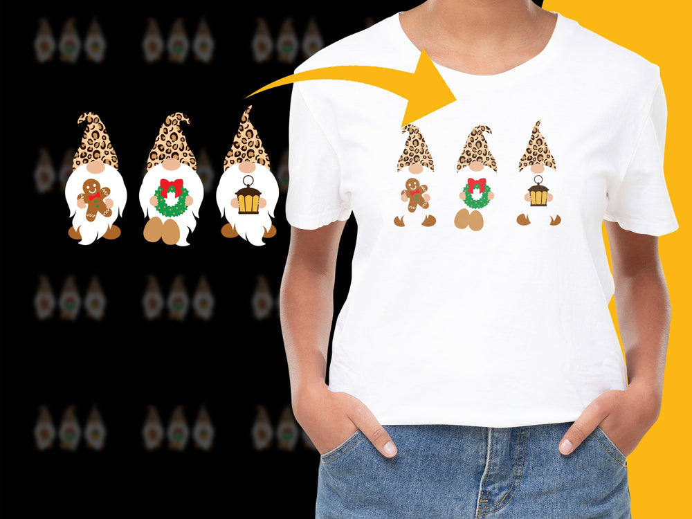 Women's Christmas T-Shirt with Cute Cavalier King Charles Spaniel Graphics, Festive Holiday Tee