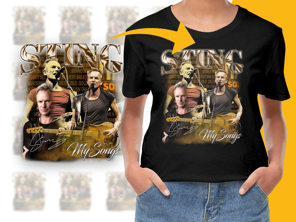 Sting My Songs Tour Graphic T-Shirt, Vintage Band Tee, Music Concert Shirt, Unisex Rock T-Shirt