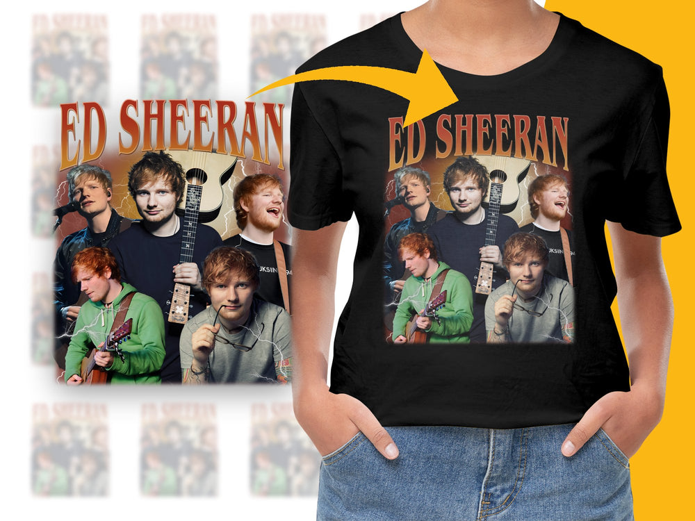 Ed Sheeran Graphic T-Shirt, Singer Montage Tee, Music Fan Gift, Unisex Band Shirt