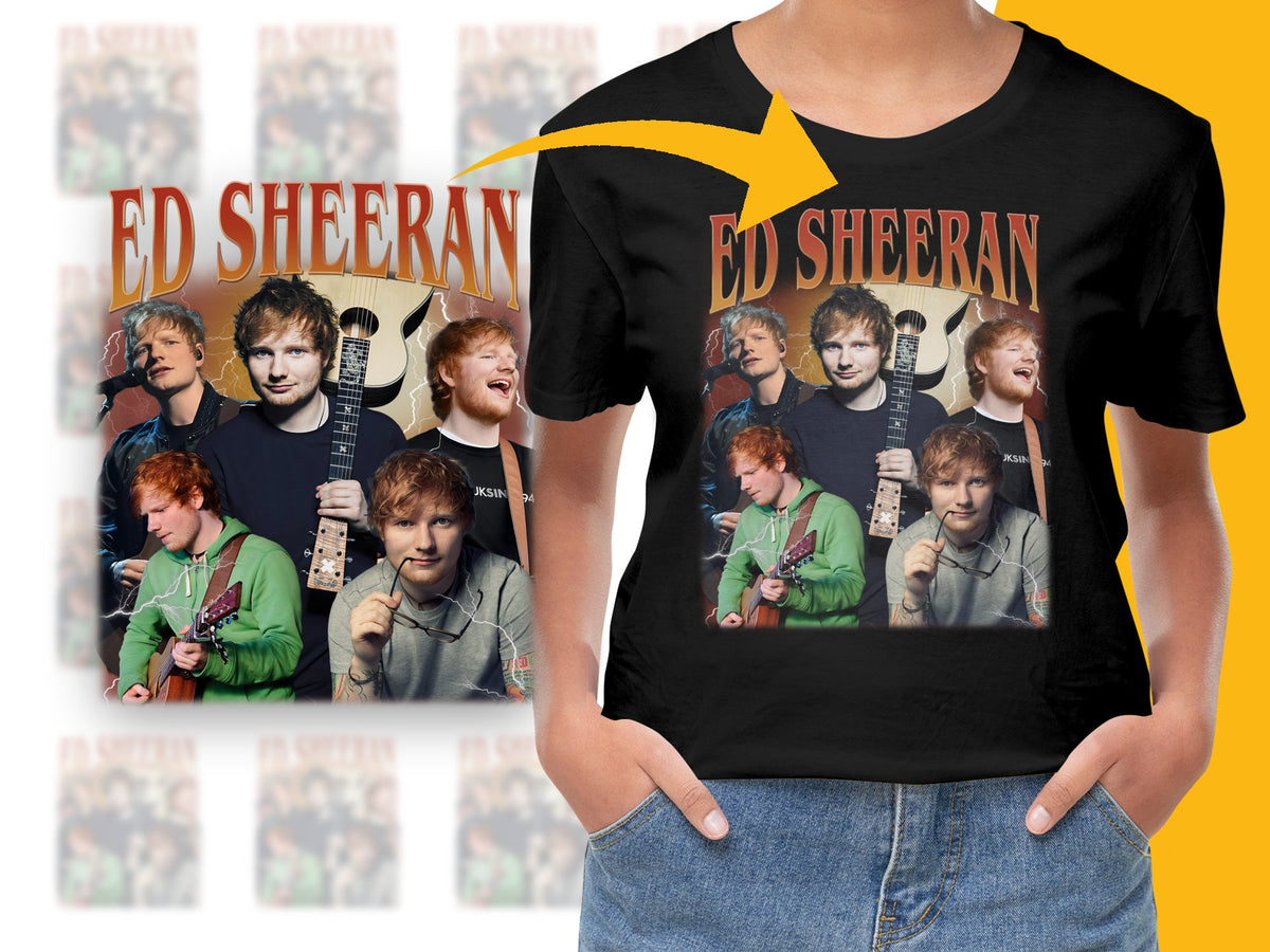 Ed Sheeran Graphic T-Shirt, Singer Montage Tee, Music Fan Gift, Unisex Band Shirt