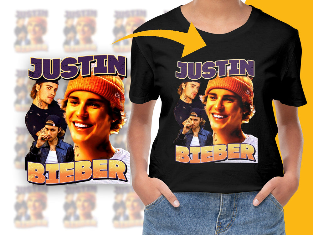 Justin Bieber Graphic T-Shirt, Vintage Style Pop Star Tee, Unisex Fan Merchandise