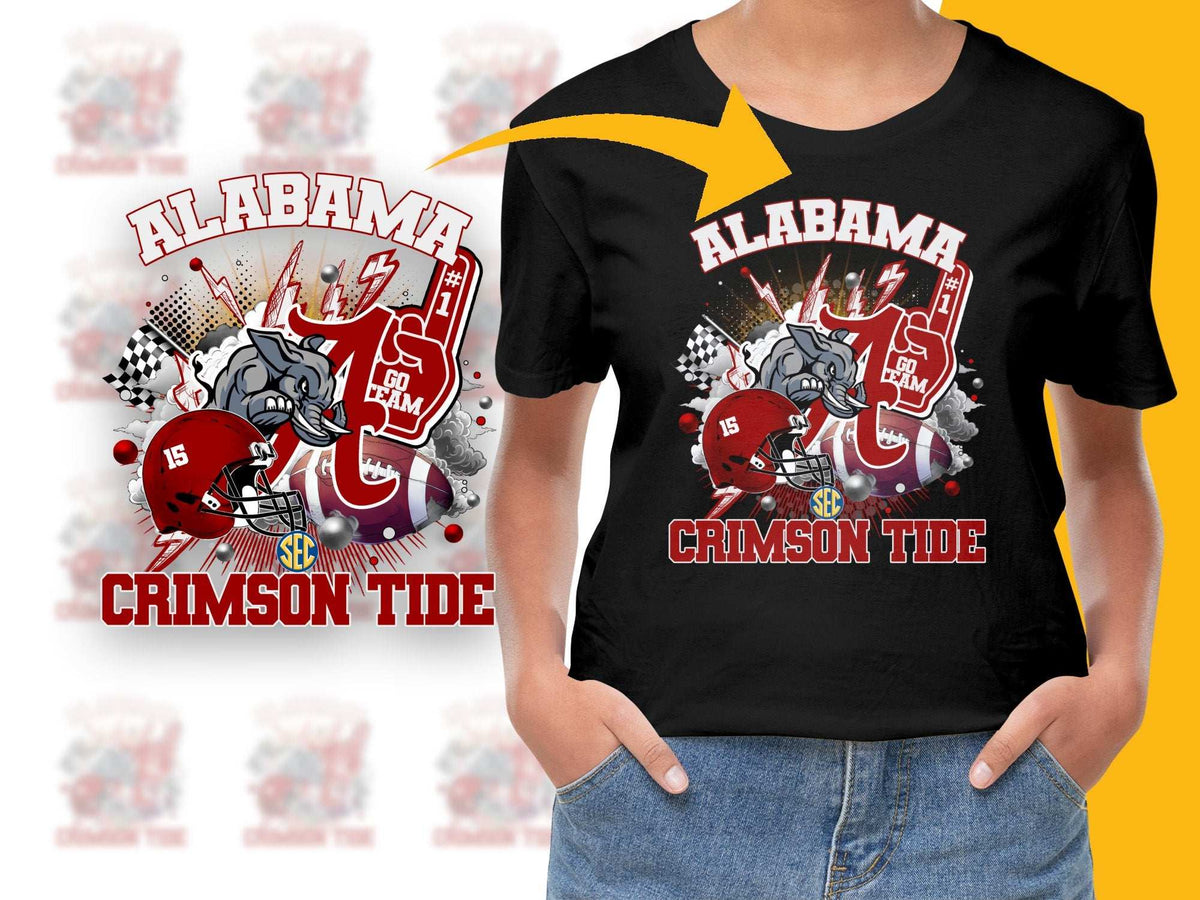 Alabama Crimson Tide T-Shirt, College Football Tee, SEC Team Apparel, Fan Gift