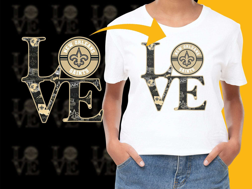 New Orleans Saints Love T-Shirt, Graphic Tee, NFL Football Fan Apparel, Casual Wear