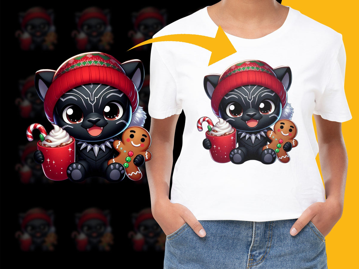 Cute Racoon Christmas T-Shirt, Kids Winter Holiday Top, Cartoon Racoon with Hot Cocoa Graphic Tee