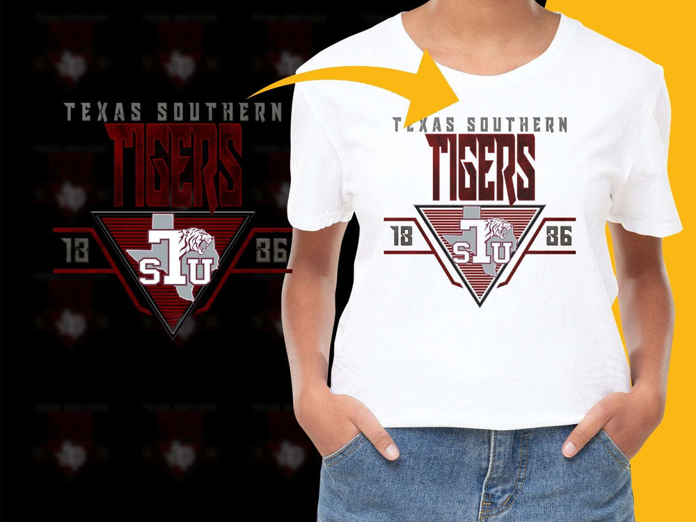 Texas Southern Tigers Graphic T-Shirt, College Sports Tee, Casual Wear, Unisex Adult Clothing