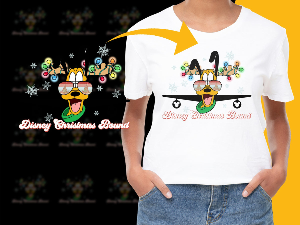 Disney Christmas Bound T-Shirt, Cute Holiday Sunglasses Tee, Festive Winter Theme Apparel for Family Trips