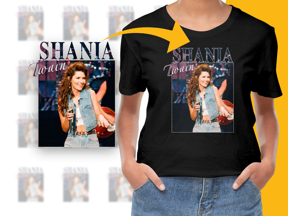 Shania Twain Vintage Concert T-Shirt, Classic 90s Pop Country Music Tee, Retro Fan Merchandise, Collector's Item