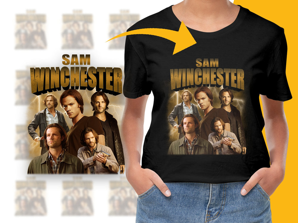 Sam Winchester Graphic T-Shirt, Supernatural TV Show Fan Merch, Unique Unisex Tee