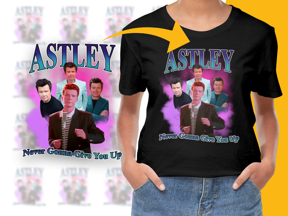 Vintage Rick Astley T-Shirt, Never Gonna Give You Up Retro Tee, 90s Pop Music Fan Apparel, Unisex Graphic Shirt