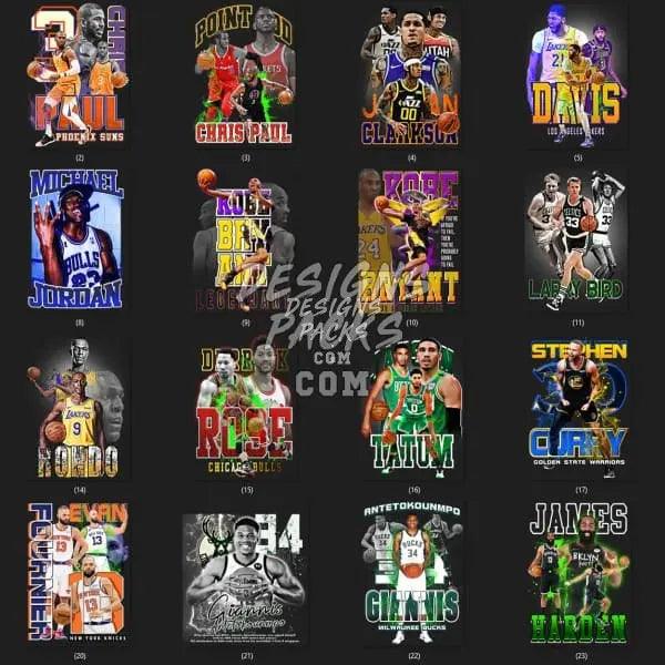 60 Basketball Designs Bundle PNG designspacks