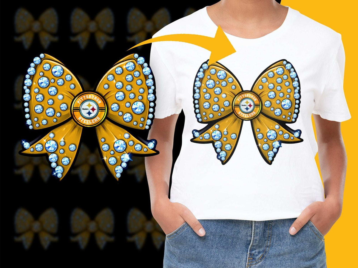 Women's Graphic T-Shirt Featuring Unique Butterfly Design with Sparkling Gems and Bold Colors