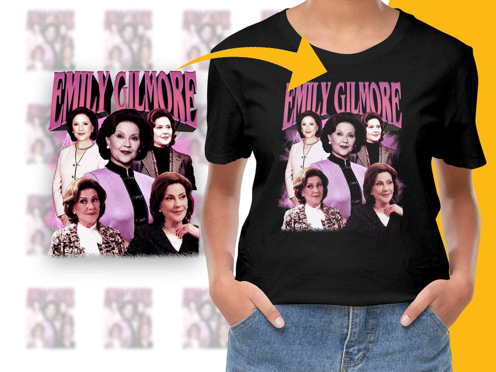 Emily Gilmore Graphic T-Shirt, Vintage Style TV Show Character Montage, Fan Apparel, Gift Ideas