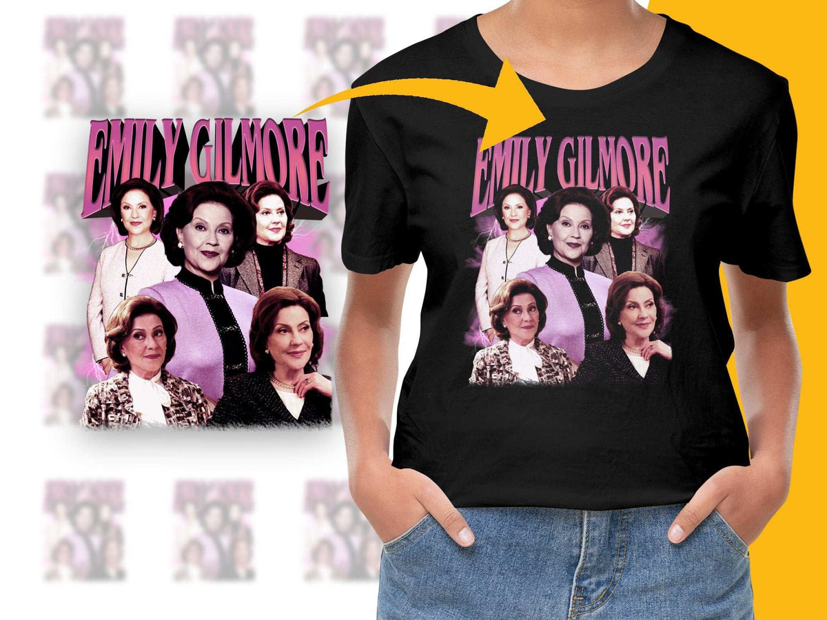 Emily Gilmore Graphic T-Shirt, Vintage Style TV Show Character Montage, Fan Apparel, Gift Ideas