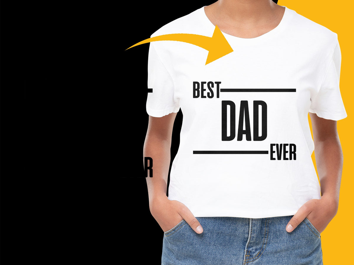 Best Dad Ever T-Shirt, Perfect Father's Day Gift, White Tee with Black Text, Men's Casual Shirt