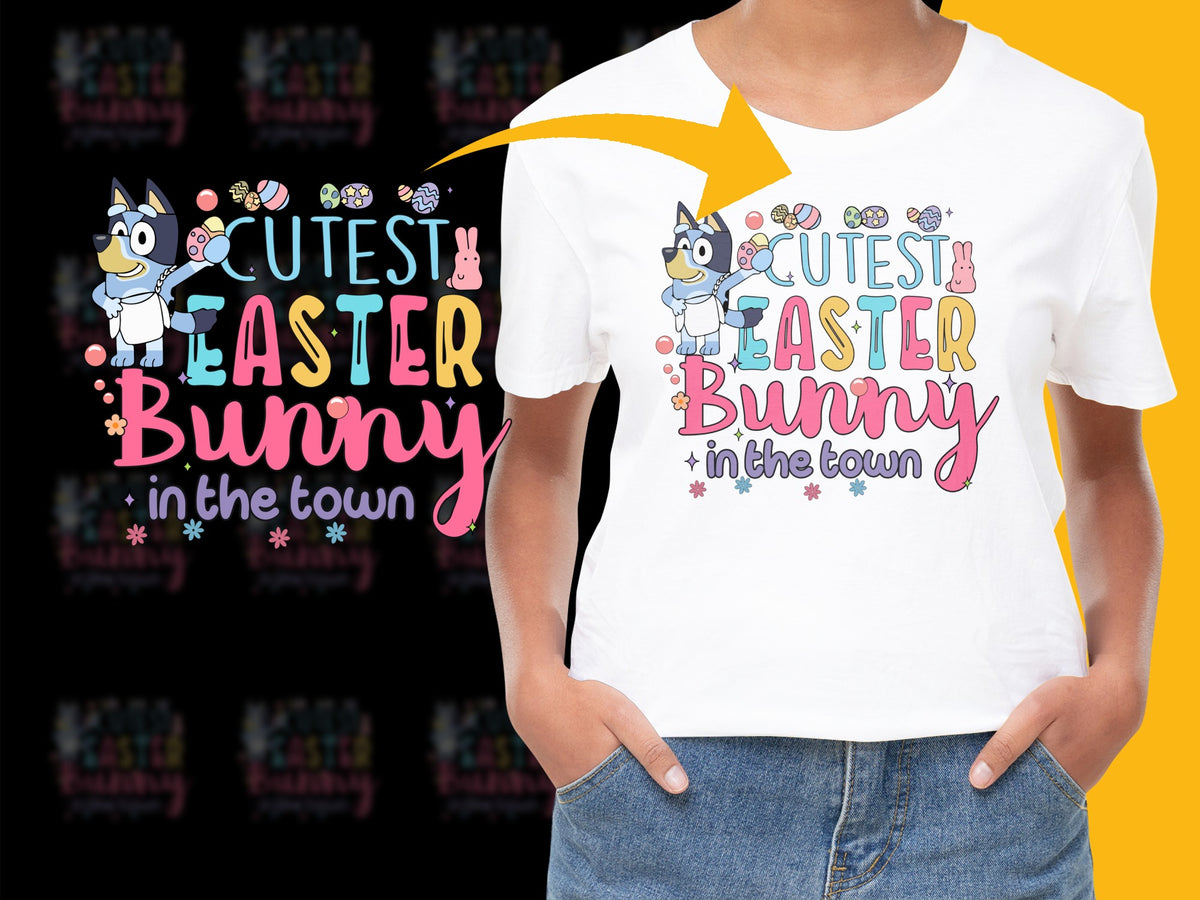 Cute Easter Bunny T-Shirt for Kids, Colorful Spring Holiday Graphic Tee, Adorable Rabbit Design Shirt