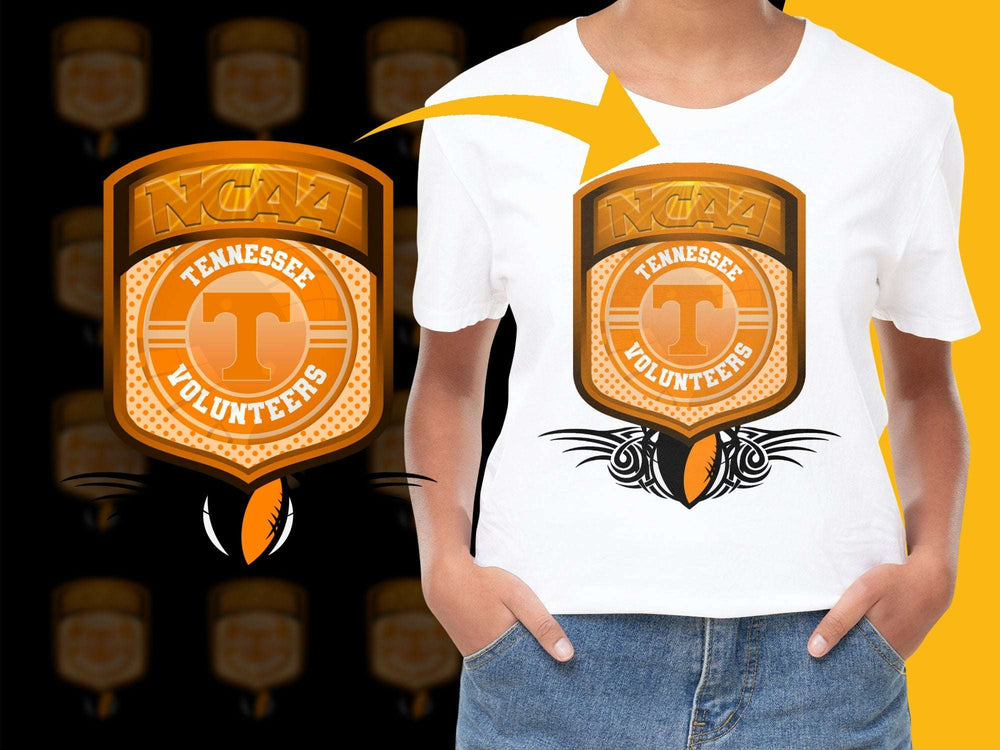 NCAA Tennessee Volunteers T-Shirt, Orange College Sports Logo Tee, Fan Apparel