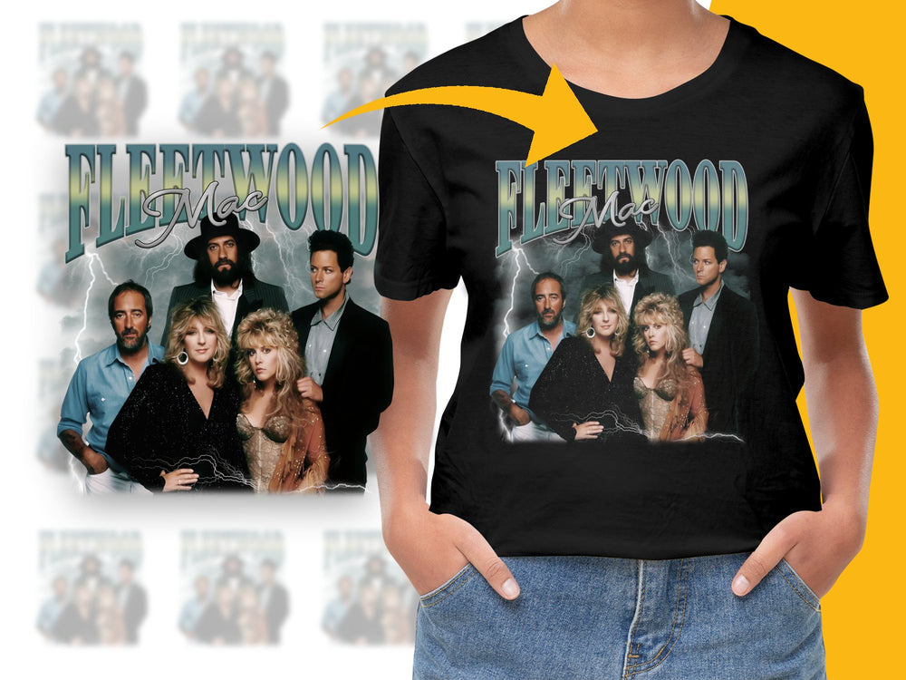 Vintage Fleetwood Mac Band T-Shirt, Classic Rock Music Tee, 1970s Retro Graphic Shirt