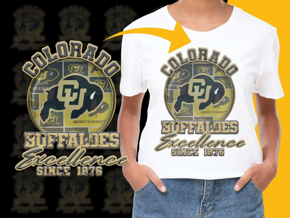 Colorado University Buffaloes T-Shirt, Excellence Since 1876 Graphic Tee, College Apparel