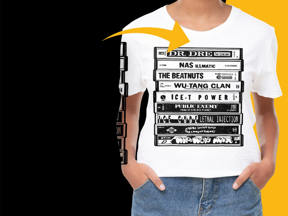 Vintage Hip Hop Cassette Tapes Graphic T-Shirt, Retro Music Tee, 90s Rap Artists, Urban Streetwear, Unisex Fashion Top