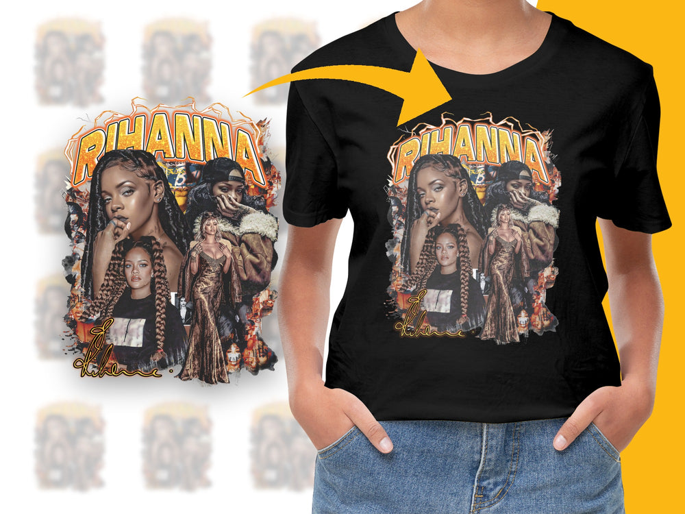 Rihanna Graphic T-Shirt, Vintage Style Pop Star Tee, Fashion Music Fan Apparel