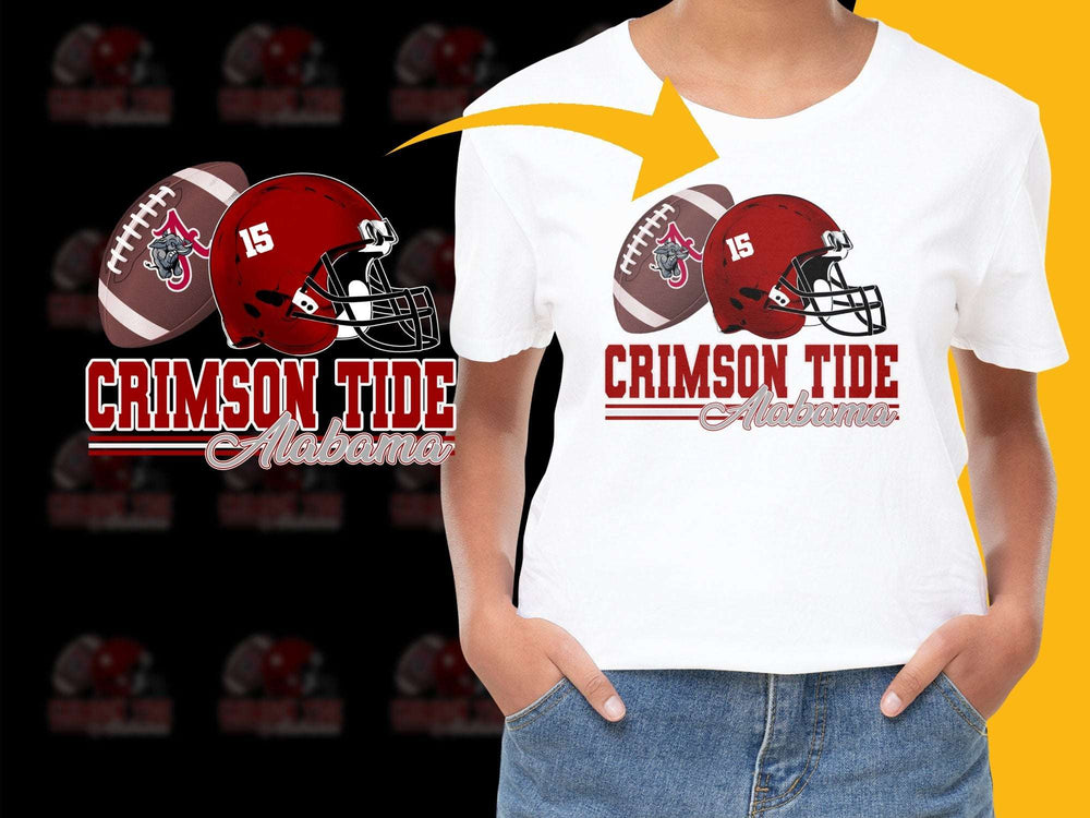 Alabama Crimson Tide Football T-Shirt, College Sports Fan Gear, Graphic Tee, Unisex Apparel
