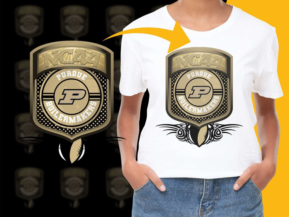 NCAA Purdue Boilermakers Graphic T-Shirt, College Sports Fan Gear, Trendy Casual Tee