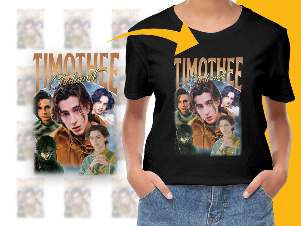 Timothee Chalamet Fan T-Shirt, Collage Tee, Actor Tribute, Casual Streetwear, Unisex Gift Idea