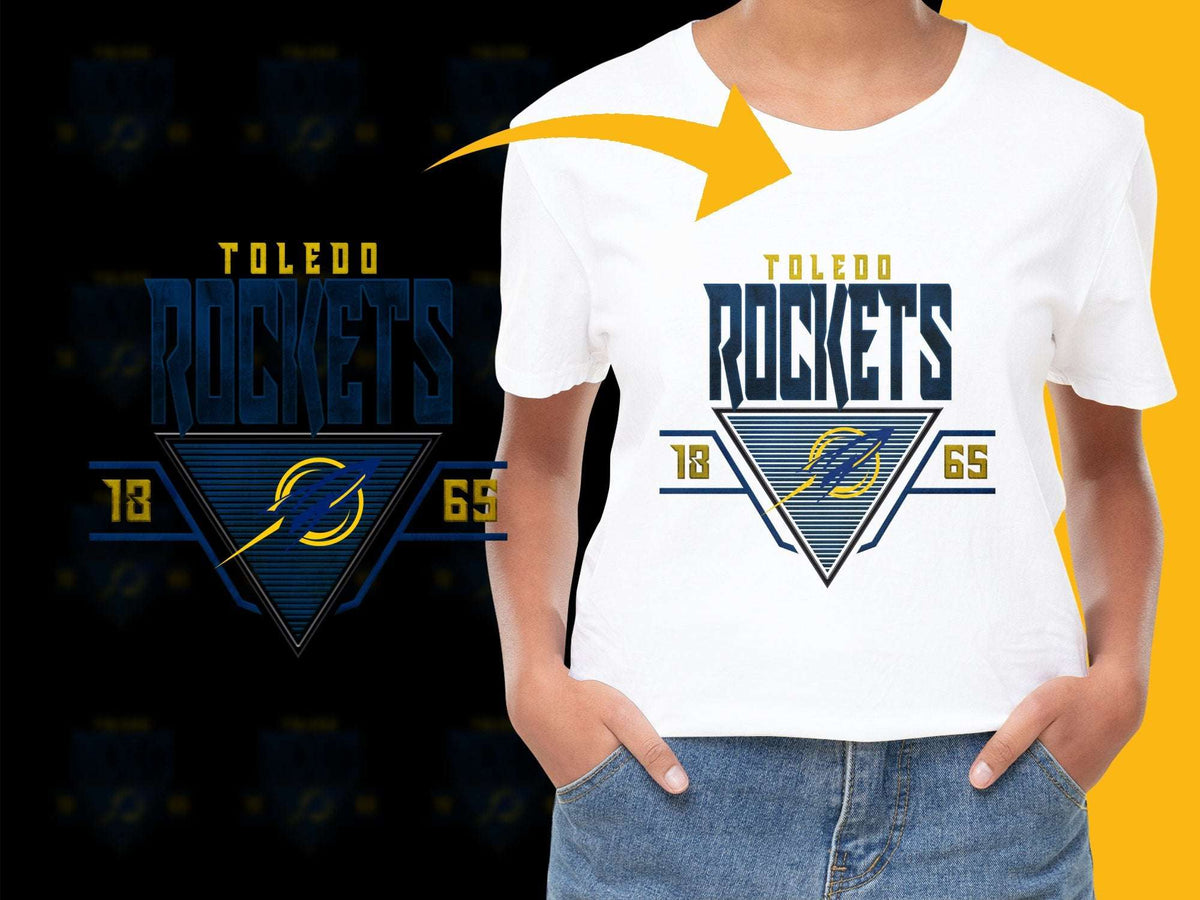 Toledo Rockets T-Shirt, Vintage Inspired Sports Graphic Tee, College Fan Apparel