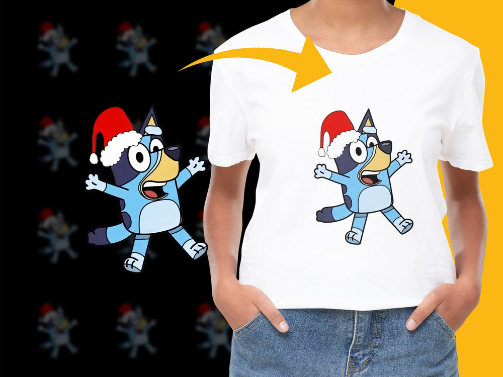 Kids Christmas T-Shirt, Cute Cartoon Penguins, Santa Hat, Holiday Graphic Tee, Boys and Girls Casual Wear