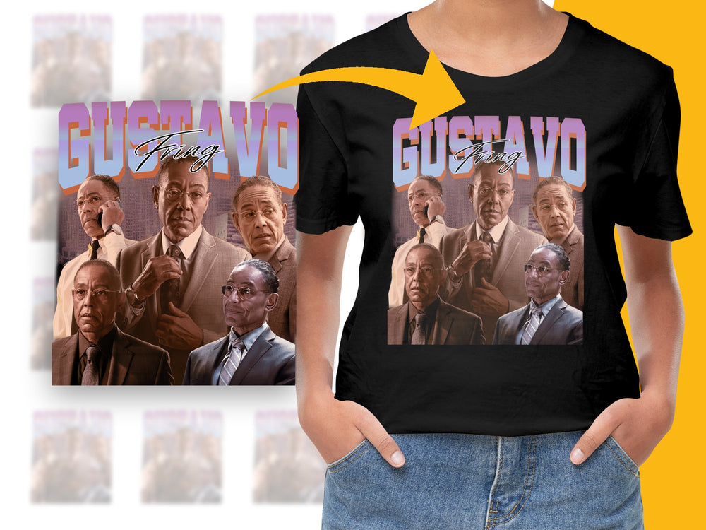 Gustavo Fring Fan Art T-Shirt, Breaking Bad Inspired Graphic Tee, TV Show Character Apparel