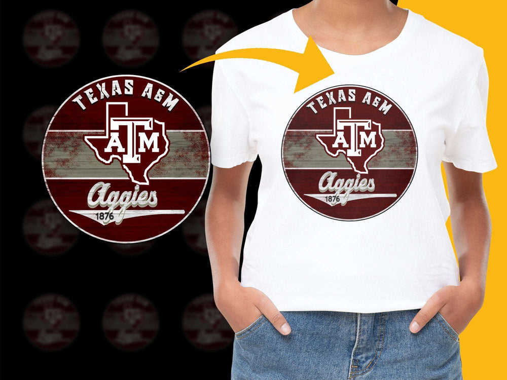 Texas AandM Aggies T-Shirt, Vintage Logo, College Football Fan Apparel, Unisex White Tee