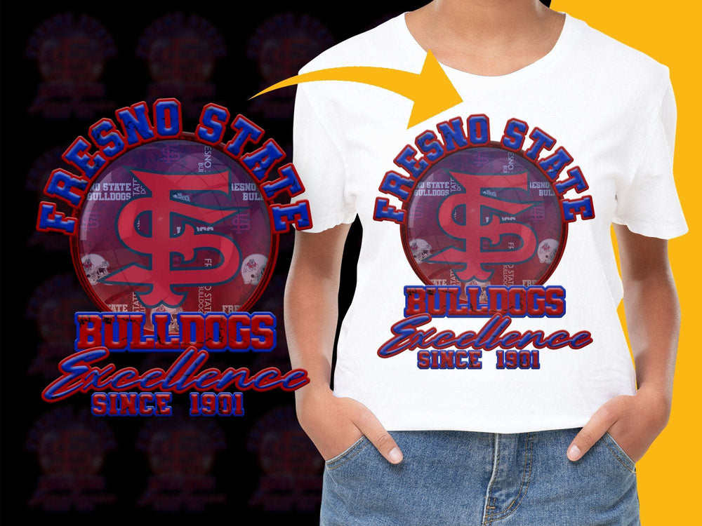 Fresno State Bulldogs T-Shirt, Excellence Since 1901, College Sports Apparel, Unisex White Tee