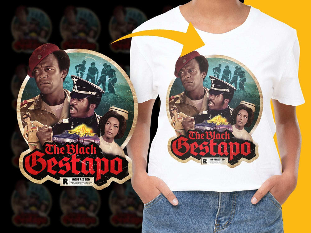 Vintage Movie T-Shirt 'The Black Gestapo' Retro Film Graphic Tee Unisex Fashion, Collector Item