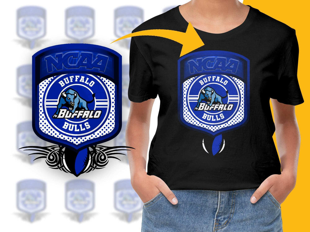 NCAA Buffalo Bulls T-Shirt, College Sports Team Logo Shirt, Blue Graphic Tee
