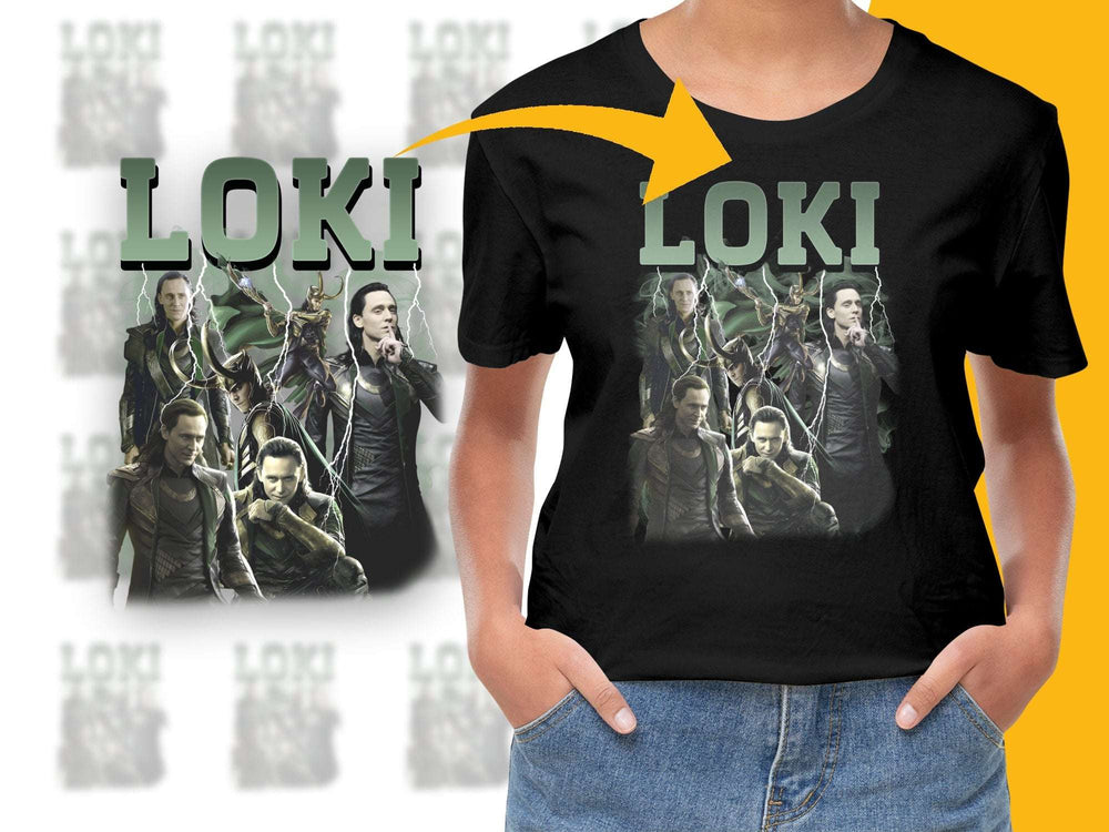 Loki Marvel Superhero T-Shirt, Unisex Graphic Tee, Avengers Fan Gift, Black Cotton Shirt