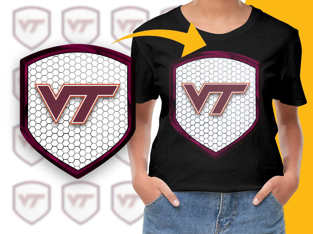 Virginia Tech Logo T-Shirt, College Sports Fan Apparel, Unisex Black Tee with VT Emblem