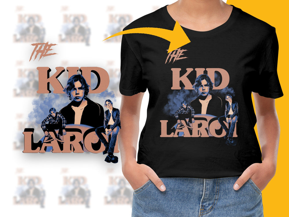 The Kid Laroi Graphic T-Shirt, Vintage Band Tee, Unisex Music Merchandise, Trendy Black Shirt, Pop Culture Apparel, Streetwear Style